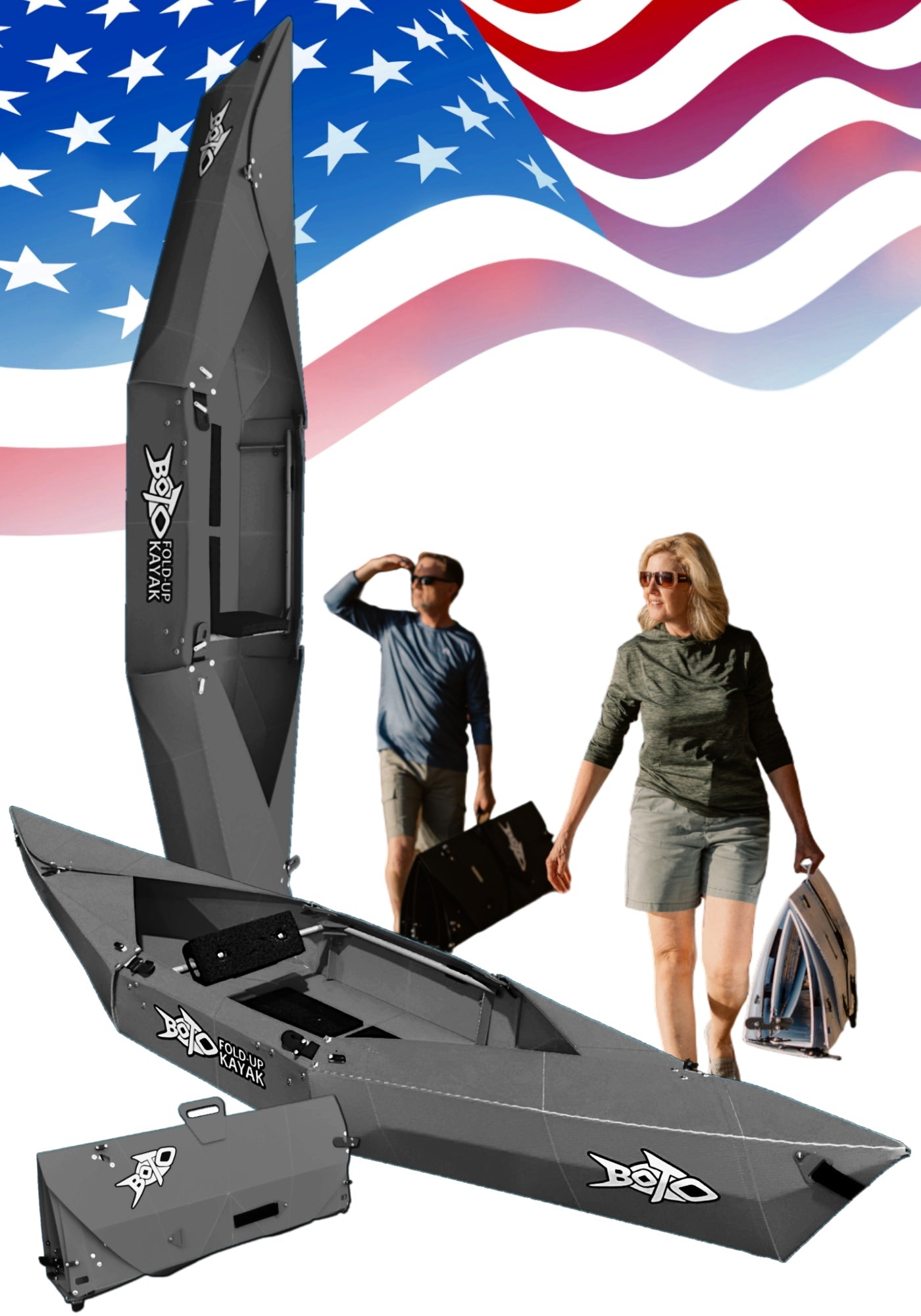 BOTO Ten Pound Fold-up Kayak | 2 minute assembly | Folding Portable Kayak