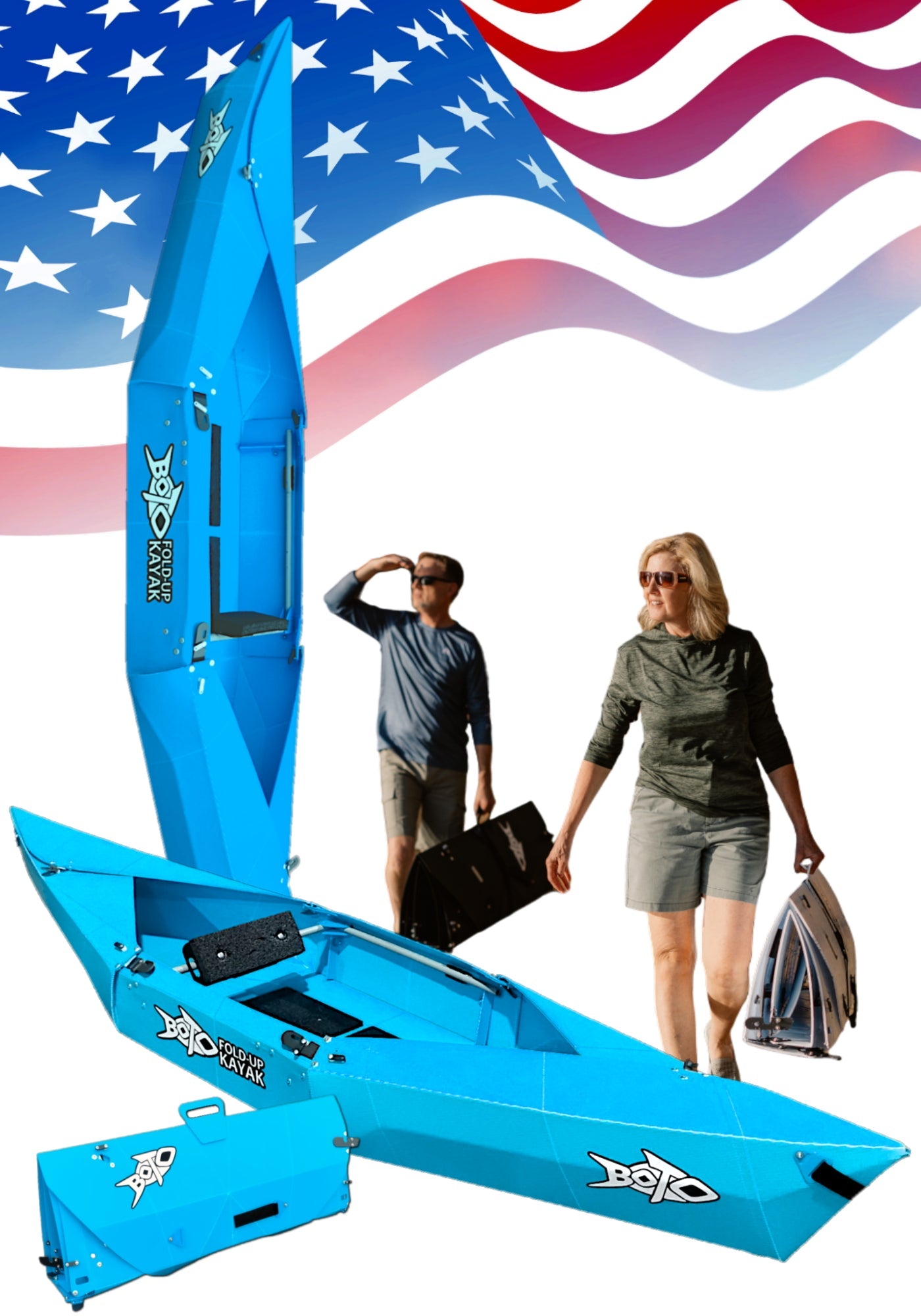 BOTO Ten Pound Fold-up Kayak | 2 minute assembly | Folding Portable Kayak